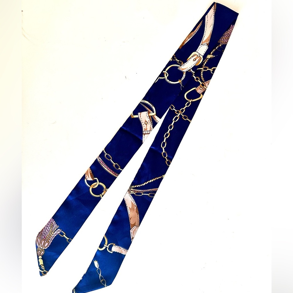 Elegant Blue and Gold Women's Scarf